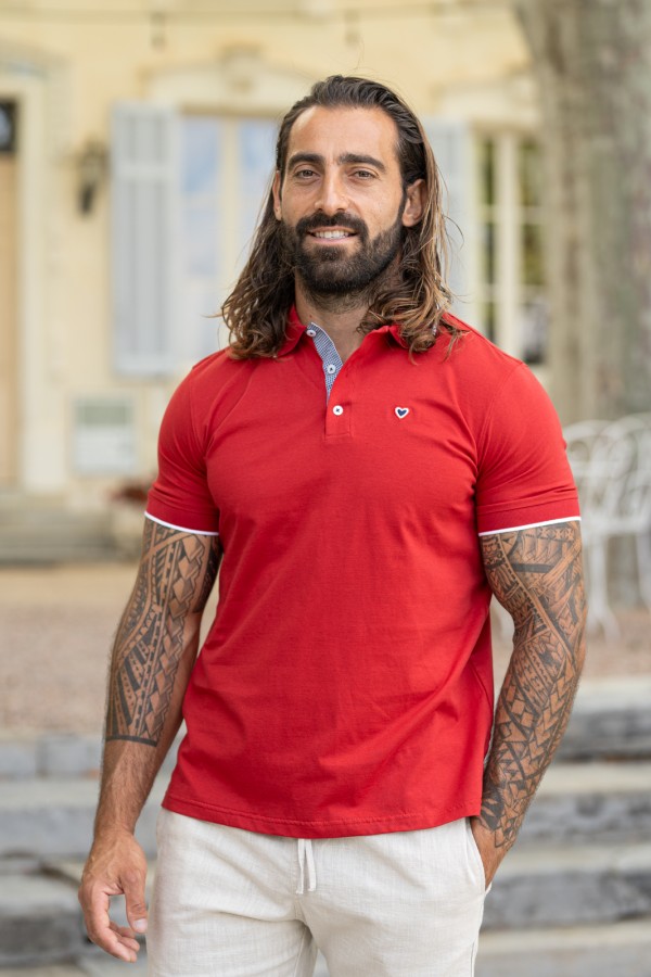 Polo Bruno jersey rouge