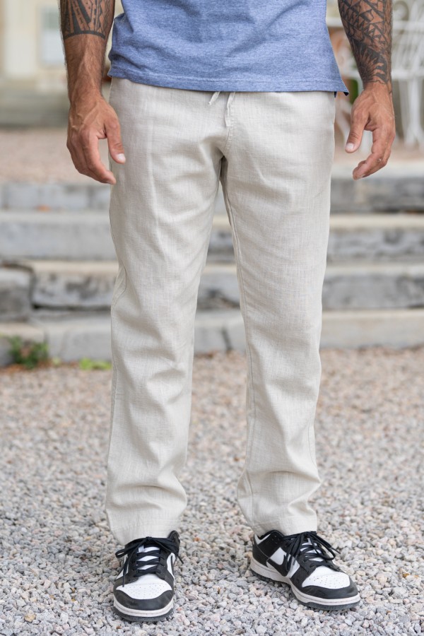 Pantalon lin naturel
