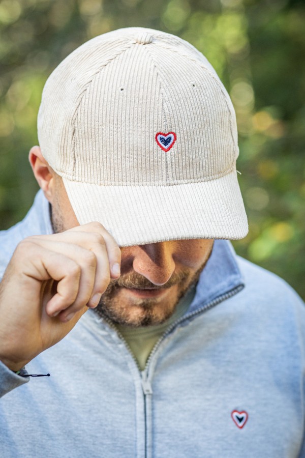 Corduroy cap beige 