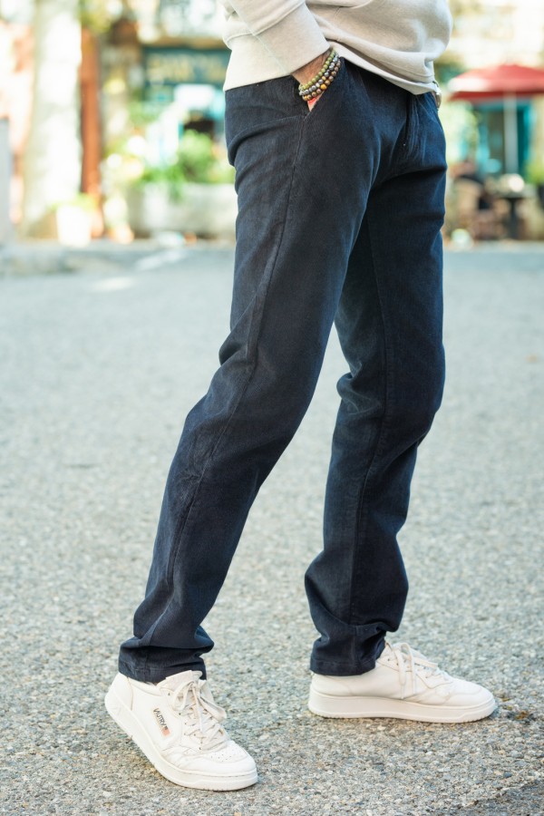 Navy velvet pants 